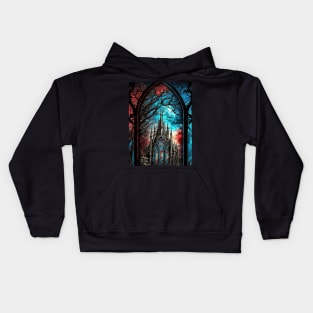 Stained Glass Cathedral Kids Hoodie